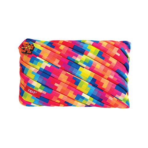 ZIPIT Pixel Pencil Case for Kids | Big Pencil Pouch for School, College and Office | Pencil Bag for Boys & Girls (Colorful)