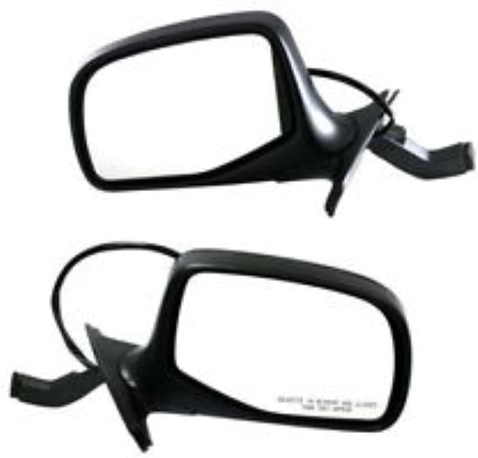 For Ford Bronco 1992 93 94 95 1996 Driver Side Door Mirror | Power | Non-Heated | Black and Chrome | F7TZ 17683 BA | FO1320124