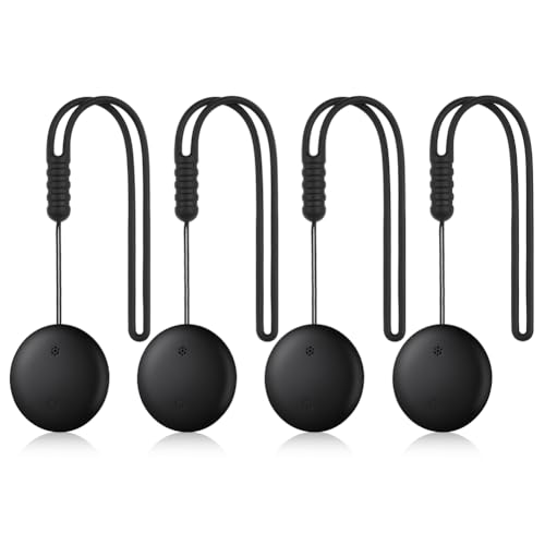 Ainiv Schlüsselfinder Key Finder 4er Pack, Koffer Tracker Kompatibel mit Apple Wo ist? APP (iOS NUR), Bluetooth Key Finder für Gepäck/Koffer/Brieftasche/Taschen, Austauschbarer Akku, IP67 Wasserdicht