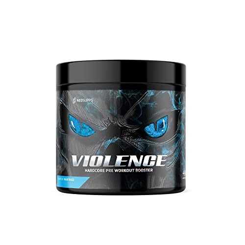 Neosupps - Violence Booster - Blue Razz, 300 g | tréninkový booster pro větší sílu, vytrvalost a soustředění při tréninku