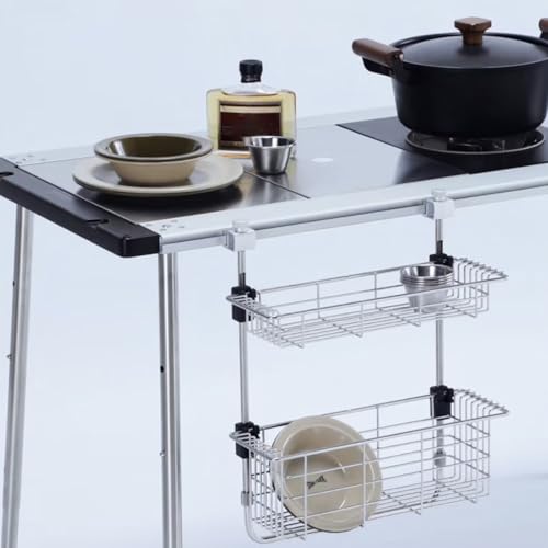 Mesa de camping con cierre de pinza, soporte para dispositivos deportivos al aire libre, accesorios de muebles estables para mesas de camping en actividades al aire libre como senderismo y picnic - imagen 6