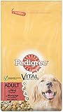 Pedigree Vital Protection Hundefutter Trockenfutter Adult mit Rind und Gemüse, 6 Beutel (6 x 1,5kg)