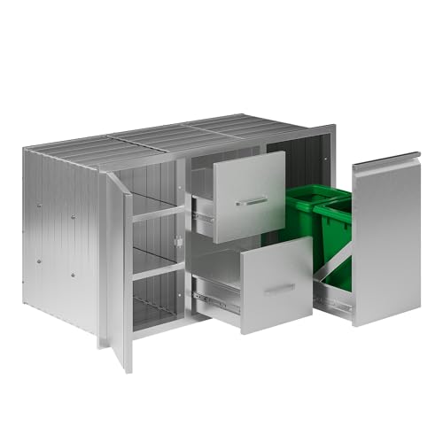 Jocisland Outdoor Kitchen Drawers 41.5" W×23" D×23" H Stainless Steel