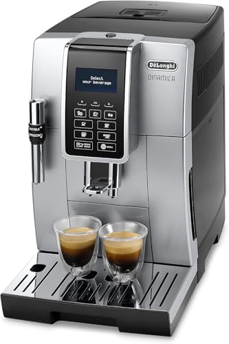 De'Longhi Dinamica Machine a Café Grain ECAM350.35 SB, Machine Expresso et Cappucino, 2L, Argent et Noir