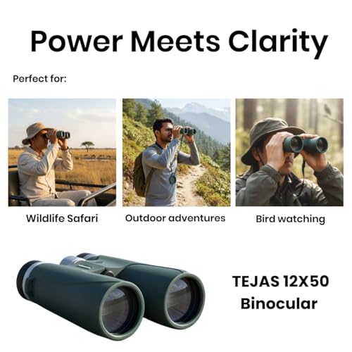 Image of Tejas 12x50 Professional Binoculars | Waterproof & Fogproof Roof Prism Binoculars with Nitrogen Filling | Wide Field of View | Bird Watching, Wildlife Safari & Outdoor Adventure