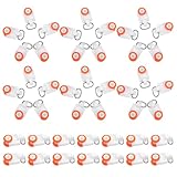 Supvox 100 Stück Gardinenschienenröllchen aus Kunststoff mit Doppelrollen für Sanftes und Geräuschloses Gleiten an Großen Fenstern und Büros