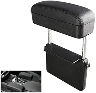 RASNONE Armrest Support Elbow Rest Pad Armrest Extender, Armrest Wrist Rest Box, Console Storage Organizer, Adjustable Height Comfort Arm Rest Pads, Universal compatible with most Cars Models Black Line