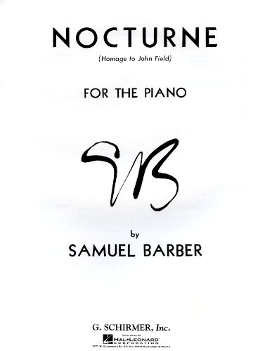 G. Schirmer Nocturne Op. 33 - Homage to John Fields Piano Solo