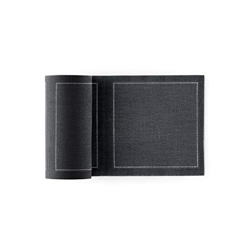 Linen Cocktail Napkin - 4.3 x 4.3 in - 50 units per roll - Intense Grey