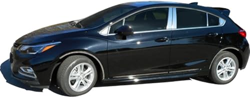 QAA Es compatible con Chevrolet Cruze 2017-2019 8 piezas de poste de pilar de acero inoxidable, incluye dos piezas de pilar trasero PP57802