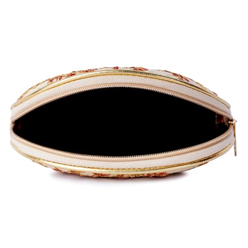 Image of Pack of 1 TANMISH WORLD Bridal Party Trendy Sling Bag Ladies Handbag Cross Body Bag /Purse For Women And Girls (Golden with Red)