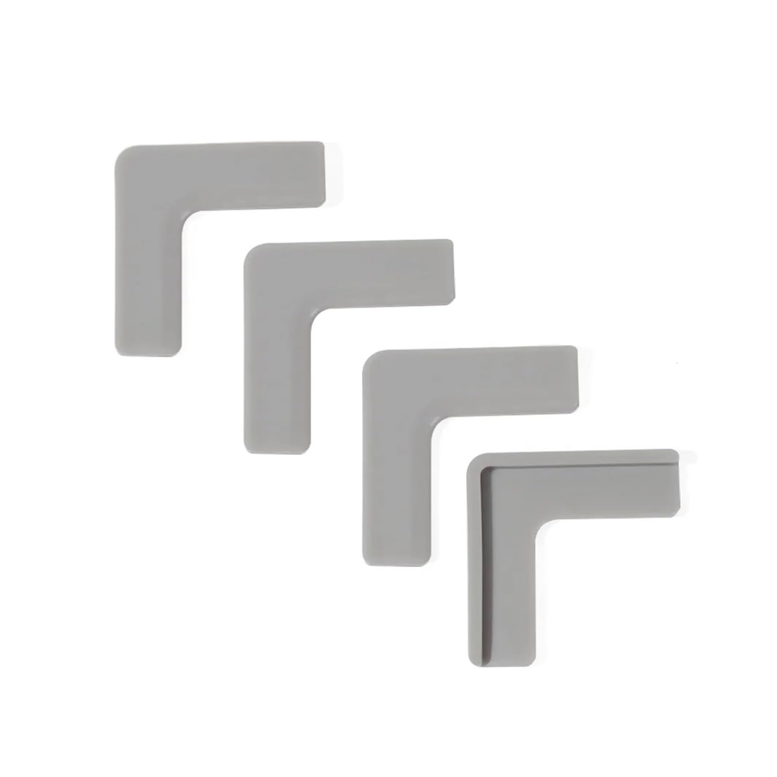 4Pcs Anti-collision Head Protection Safety Edge Corner Protector Guards Anticollision Strip(Grey)