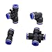 Pipe Repair Tools 10 mm Slip-Lock Quick Connector Garden Tee, Cross, Elbow, Straight Connector Industrial Agriculture Mist Cooling Joint 3 Pcs (Color : Black) Plumbing Fittings