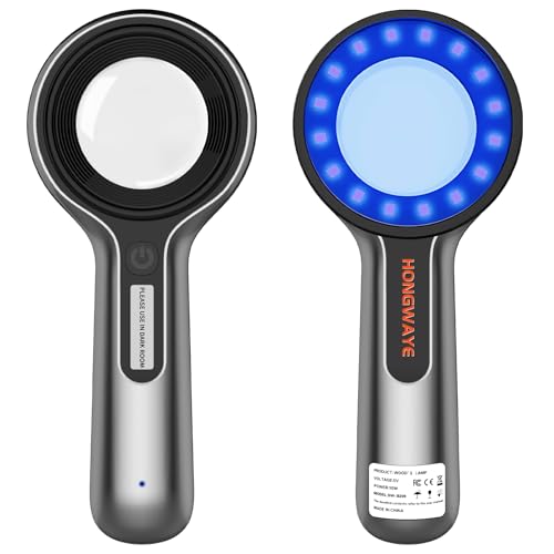 HONGWAYE Woods Lamp Skin Analyzer Easy to Hold and Carry Around Woods Lamp Cat Ringworm Detect All Kinds of Skin Conditions No Special Training Required