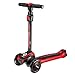 Yui Modelo a Seguir Scooter, Altura Ajustable Mini Niños Kick Scooter Toy 3 LED Luz Intermitente Rueda Niños Niñas hasta 3-12 Años Deportes Al Aire Libre Modelo a Seguir (Color : Red)