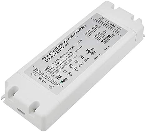 PS03 24V 60-Watt Class 2 UL-Listed Constant Voltage Triac Dimmable PWM Output Electronic LED Driver, 3236-24V