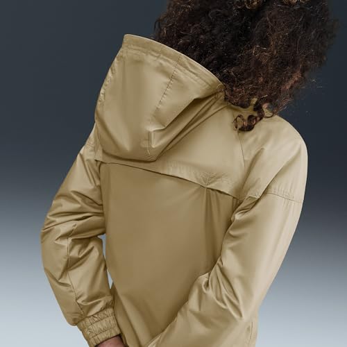 Nike Sportswear Windrunner Big Kids' Hooded Repel Jacket (Parachute Beige/Parachute Beige/White)3