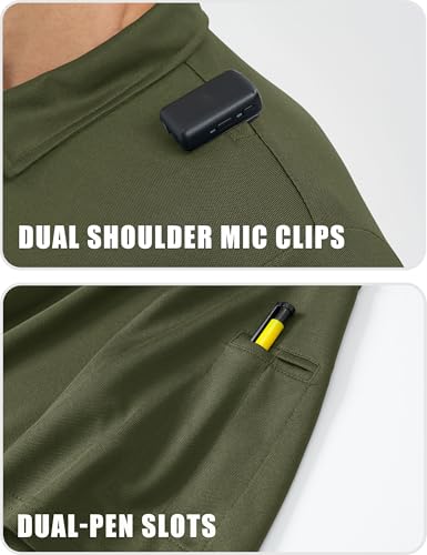 MAGCOMSEN Men's Polo Shirts Short Sleeve Quick Dry Performance Tactical Shirt UPF 50+ Work Golf Polos Collared Shirts2