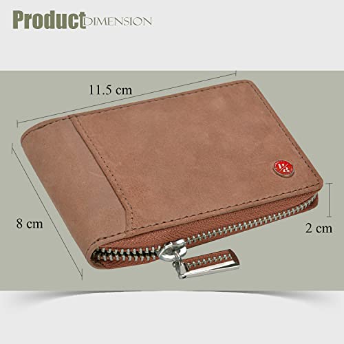 Image of HORNBULL Steve Brown RFID Blocking Leather Wallet for Men | Vertical Credit Debit Card Holder