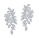 DIAMANTIO Wedding Earrings Elegant Dangle Drop CZ Marquise Cubic Zirconia AAAAA 18K Gold Plated Rhin