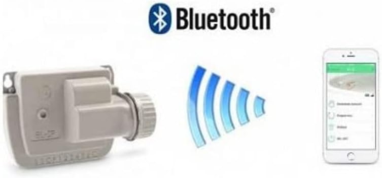 SOLEM BL-IP controller, Bluetooth logo, and smartphone app interface