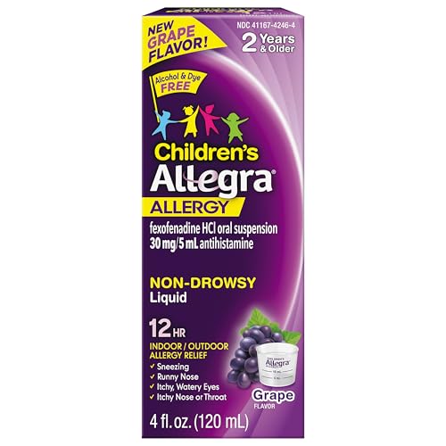 Allegra, Grape Liquid Childrens Allergy Medicine, 4 Fl Oz