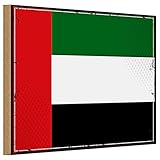 Vintage Holzschild | Flagge der Vereinigten Arabischen Emirate | Dekoration | 20 cm x 30 cm