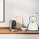 WPKD BLUEIY Blue Penguin Rasiereismaschine,Pinguin-Eisbrecher,Rasiermaschine, ABS,Manuelle Schneekegelmaschine,Tragbarer Eisrasierer mit Behälter für die Küche zu Hause