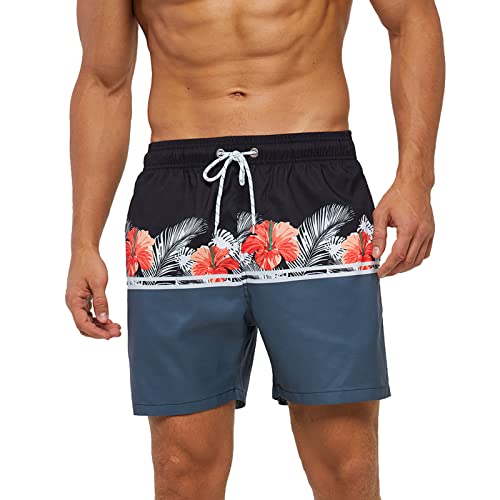 Comilaka Hombre Bañadores Bañador de Natación Natacion Pantalones Cortos Bañadores de Surf Secado Rápido con Forro de Malla