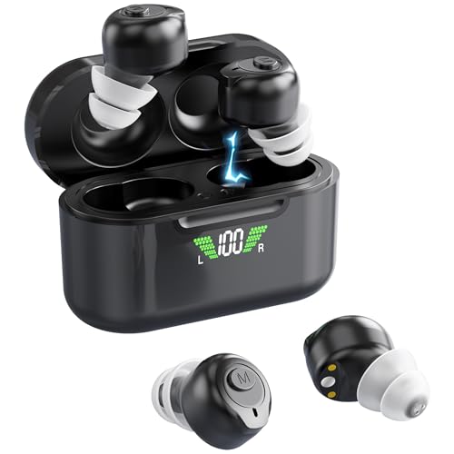 MEDca Rechargeable Bluetooth-Enabled Digital Sound Enhancers - Pair of Personal Audio Amplification Devices with HD LCD Charging Case, Noise Cancellation, and Long Battery Life