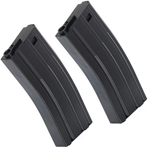 Airsoft 2pcs 120rd Mag Mid-Cap Econ Magazine for pour M4 M16 Series Black Noir Cover