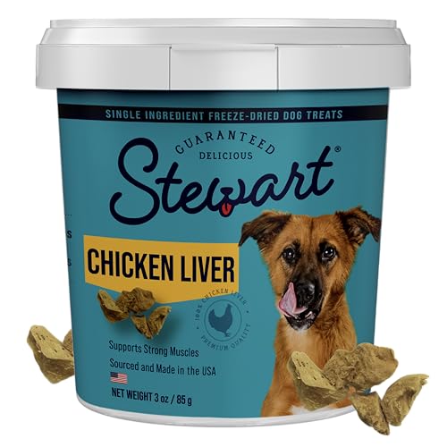 Stewart Single Ingredient Freeze Dried Raw Dog Treats, Chicken Liver, ...