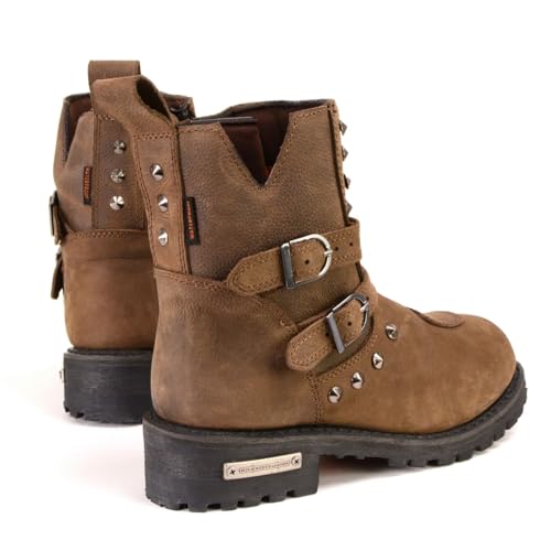 Image of Milwaukee Leather Premium Black Leather Motorcycle Riding Boots for Women Collection MBL - 6