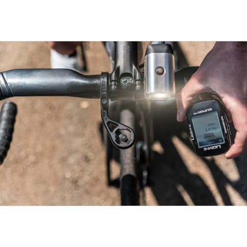LEZYNE Cycling GPS Head Unit Computer Out Front Mount - Stiff Composite Matrix Construction and Secure X-Lock Bicycle Mounting System