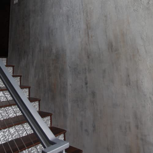 FirmoLux Marmorino Berlina Authentic Venetian Plaster | Smooth Plaster | Made in Italy from Lime & Marble | Dark|Black Colors (22) | Color: BMHC045 Wetherburn Blue