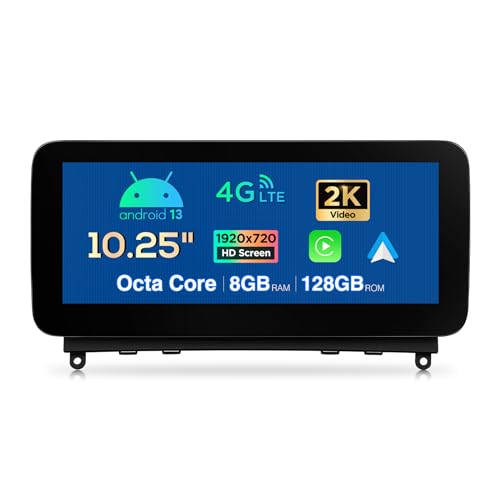 XTRONS 10.25 Inch Android 13 Car Stereo for Mercedes Benz C-Class W204 (2007-2010) NTG4.0, IPS Touch Screen 8+128GB Global 4G Car Radio GPS Navigation Support Wireless Car Play Android Auto