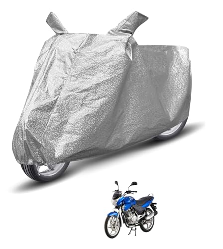 Image of Auto Hub Waterproof Bike Cover Compatible with Bajaj Discover 150 Dustproof, UV Protection Two Wheeler Bike Discover 150 Cover - Metallic Silver