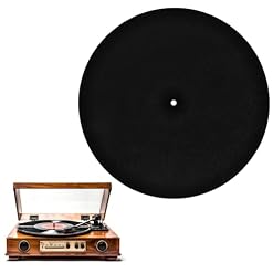 Turntable Mat Black Vinyl Slipmat for Vinyl Turntable Felt Slipmat for Slip Mats Anti Vibration Record Platter Accessories to Reduce Noise, Improve Sound Quality, Record Player Mat, 12 Inch - Les Beatles, Paul McCartney, John Lennon, RIngo Starr, George Harrison