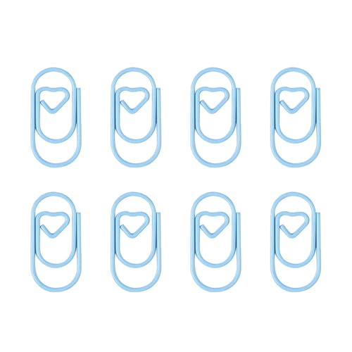 80pcsカラフルなハートペーパークリップメタルブックマークファイル紙の写真エンベロープ用のクリップ文字ドキュメントはがき装飾的なブックマーク