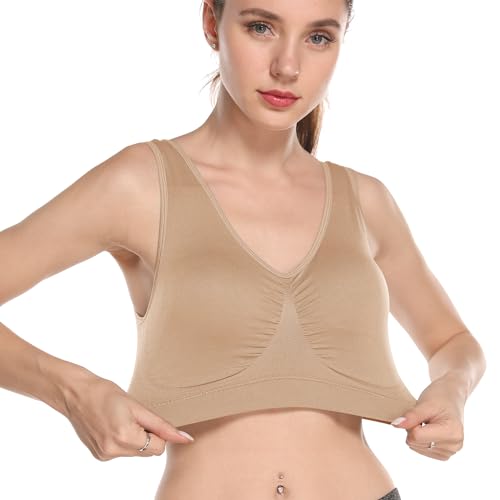 Image of Onory 3 Pack Sports Bras for Women Wirefree Padded Workout Yoga Gym Fitness Bra Medium Support