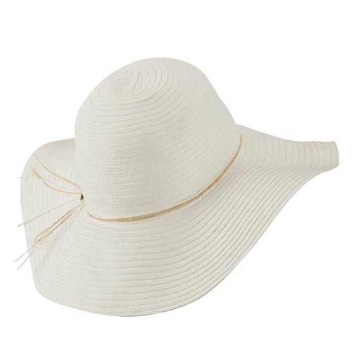 Coconut Band Floppy Hat - White Osfm #TOP2