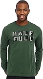 Life is good Men's Crusher Long Sleeve Half Full T-Shirt (Woodsy Green)