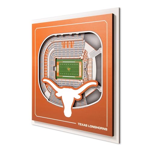 Image of YouTheFan Officially-licensed NCAA Stadium Series 3D Wall Art - multi-layer team stadium replica, detailed sports fan gift, indoor decor