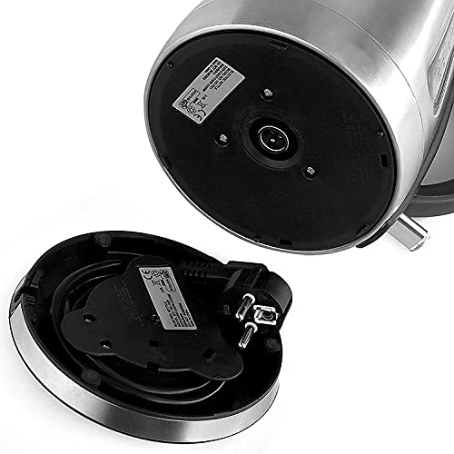 Hervidor eléctrico inalámbrico 1.7L acero inoxidable blanco miniatura 4