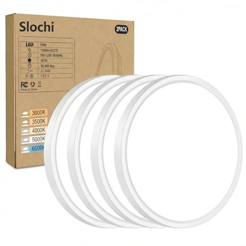 slochi 4Pack LED Flush Mount Ceiling Light Fixture, 7 Inch