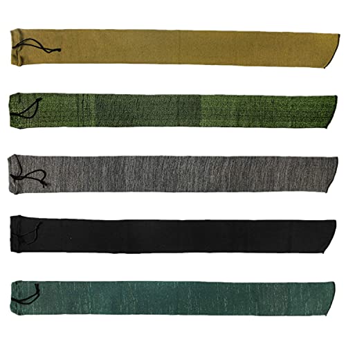 Guguluza Extra-Thick Gun Socks For Rifles, 5-Pack 54" Silicone-Treated Knit Rifle Gun Sock Gun Sleeve For Storage, Anti-Rust, Mixed Color (54'' X 4'' 5 Pack) #TOP7