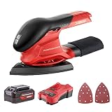 POWERWORKS XB 20V Cordless Finishing Sander, with 4Ah Battery, 4A Charger