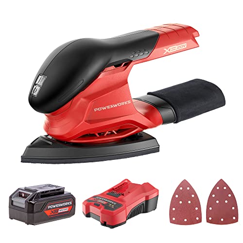 Powerworks Xb 20V Cordless Finishing Sander, With 4Ah Battery, 4A Charger #TOP6