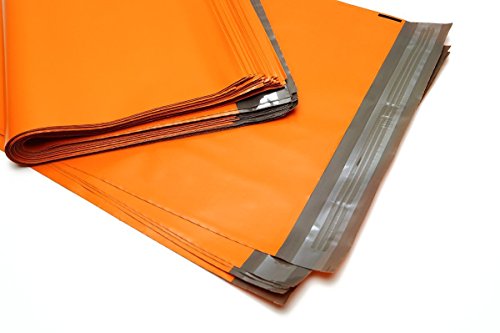 100 Folienmailer® Versandbeutel Orange 360 x 500 mm + Klappe: Bunte LDPE Versandtaschen aus Coex Folie, Versandtüten aus Plastik sind perfekt zum Versand von Kleidung und Textilien geeignet