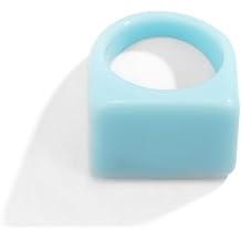 Rrdaily Multicolor Resin Chunky Rings for Women,Acrylic Resin Rings Exaggerated Knuckle Finger Rings Vintage Simple Charm Geometric Rings Jewelry Gifts